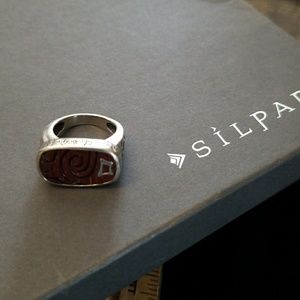 Silpada ring Sterling silver and wood